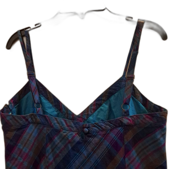 Esprit Plaid Dress Thin Strap Size 2‎ - Picture 4 of 15